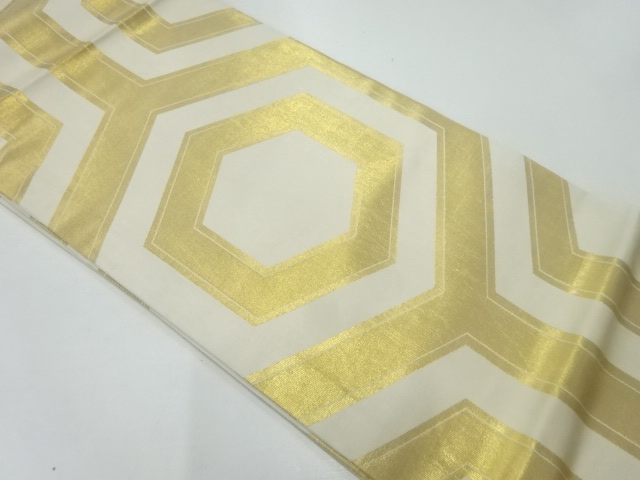 JAPANESE MARU OBI / WOVEN KIKKO PATTERN